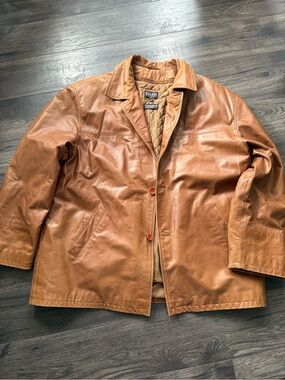 Gianni Tan Leather Jacket